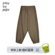 jnby by JNBY江南布衣童裝冬裝男女童長褲寬松休閑中腰束腳褲兒童1N0E12781 218黃咖 160 cm
