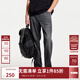 杰克·瓊斯（JACK&JONES）25年男裝秋季903直筒牛仔褲男黑灰色彈力涼感寬松潮流褲子品牌 A16灰牛仔-非涼感 寬松直筒，卡碼拍小 32 175 W32/L32
