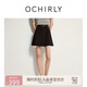 歐時(shí)力OCHIRLY 蕾絲花邊百褶褲裙女a(chǎn)字短裙半身裙2025夏季新品 黑色 M