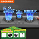 蘇泊爾（SUPOR）5.2KW三眼燃?xì)庠?天然氣猛火灶天然液化氣嵌入式多灶頭爐具3灶臺家用天然氣灶MB81S 灶具 灶具 管道天然氣（12T)