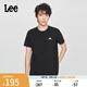 Lee商場同款25春夏新品標準版圓領(lǐng)三角Logo男短袖T恤LMT010014K99 黑色 XL