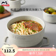 琺寶（staub）松露白陶瓷家用飯碗盤子餐盤圓盤平盤深盤馬克杯碟餐具魚(yú)盤咖喱盤 松露白陶瓷湯碗17cm 1頭