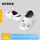 crocs卡駱馳秋冬新品經(jīng)典暖棉兒童洞洞鞋居家輕便耐磨/207009/207010 白/灰-10M 34 (205mm)