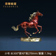 菲斯鉑亞銅馬擺件馬到成功中式家居客廳辦公室裝飾擺件工藝品公司開(kāi)業(yè)禮品 馬到成功（小號棗紅色）