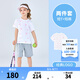 NIKE 3BRAND 耐克男女童短袖T恤+短褲2件套裝25夏季滿印兒童短袖套裝 巖嶺灰 150 /72 【建議身高140-152cm】