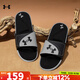 安德瑪（Under Armour）男女拖鞋 25秋季新款運(yùn)動(dòng)鞋透氣休閑涼拖緩震軟底戶(hù)外沙灘鞋 【雙層4D Foam鞋墊】拍大一碼 42.5