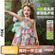 ASK JUNIOR森系嬰幼裙子純棉夏兒童油畫(huà)連衣裙無(wú)袖背心裙女童公主裙 110