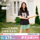 ubras劉雯同款25年新品睡衣女款云棉草本情侶家居服男士短袖短褲軟棉棉 女款-黑巧克力色 【劉雯同款】 M