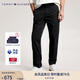TOMMY HILFIGER【易打理斜紋】男裝1985微彈潮流多色商務(wù)直筒休閑西褲 黑色BDS 33 （推薦：150-160斤）