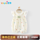 優(yōu)奇嬰兒衣服女寶寶夏季超薄飛飛袖連體衣女童夏天碎花哈衣爬爬服外出