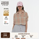 Teenie Weenie【亞麻】小熊女裝長袖襯衫夏季新款白色萊賽爾粉上衣 撞色 S