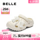 百麗（Belle）蝴蝶結(jié)公主風(fēng)洞洞鞋女2025夏新厚底增高包頭拖鞋B2654BT5 杏色 36 (230mm)