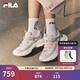 斐樂(lè )（FILA）官方女鞋老爹鞋運動(dòng)鞋2025秋季新款鞋子厚底蘑菇休閑鞋 淡灰紫/百合白-GL 36.5