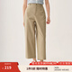 茵曼（INMAN）通勤復(fù)古哈倫闊腿褲女2025夏季百搭松弛感休閑九分褲香蕉褲 卡其色 29