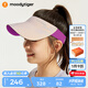 moodytiger兒童空頂帽防曬帽夏季男女童3D可折疊輕便遮陽太陽帽運動棒球帽子 茹伊粉紫