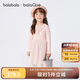 巴拉巴拉balaOne童裝兒童連衣裙女2025秋冬新款公主裙針織網(wǎng)紗裙 紅白色調(diào)00361 120