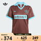 阿迪達(dá)斯 （adidas）Originals三葉草女子FOOTBALL TEE休閑足球風(fēng)運(yùn)動(dòng)短袖翻領(lǐng)球衣 JY3542 L