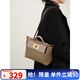 曼芙妮（MANFUNI）女包2025新凱莉包2025mini頭層牛皮餃子包翅膀包手提單肩斜挎背包 大象灰