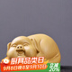 瓷牌茗茶具 創(chuàng  )意紫砂茶寵擺件可養生肖小豬茶盤(pán)茶臺茶玩茶道茶藝教師節禮物 段泥（福滿(mǎn)）幸福小豬茶寵