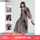 COCOBELLA度假風(fēng)波普印花雪紡連衣裙吊帶裙兩件套FR0018-2 幾何音律 L