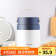 樂(lè)扣樂(lè)扣LOCK&LOCK保溫桶 不銹鋼便攜式手提保溫飯盒帶餐具500ml 藍(lán)色