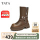 他她（TATA）復(fù)古時裝短靴馬丁靴機(jī)車西部靴CDM01DS4 啡色（單里）36