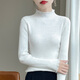 香影芬高級感木耳邊針織衫女內搭秋冬打底衫2025新款洋氣半高領(lǐng)花邊毛衣 白色 2XL (建議125-135斤)