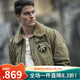 AKCLUB新復古回潮VINTAGE毛領(lǐng)飛行夾克男保暖休閑外套AK男裝1604141 深卡其 XL