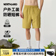 諾詩蘭男式短褲25夏季新款戶外休閑防曬防潑水5分褲大容量工裝短褲男 姚黃色 190