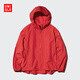 優(yōu)衣庫女裝便攜式防紫外線(xiàn)連帽外套/防水款輕薄防曬衣478553 15 珊瑚紅色 L /160/88A