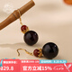 布達拉宮血珀瑪瑙耳飾耳環(huán)高級感新中式簡(jiǎn)約琥珀耳墜女款送女友生日禮物 血珀瑪瑙耳飾