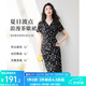 歐莎（OSA）法式波點(diǎn)連衣裙女2025夏新款氣質(zhì)高級感小個(gè)子雪紡中長(cháng)款裙子七夕 黑杏波點(diǎn) M