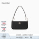 Calvin Klein時(shí)尚腋下包禮物通勤洋氣包包金屬字母拉鏈CK女包單肩法棍包DH3237 001-太空黑 OS