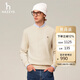 哈吉斯（HAZZYS）男裝毛衣小狗章羊毛衫男ABYZD0BCI24 乳白色I(xiàn)V 175/96A48