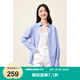 全棉時(shí)代（PurCotton）【郭晶晶同款】2024秋新品女士休閑通勤百搭梭織牛仔襯衫 朗日藍 L 165
