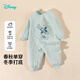 迪士尼（Disney）嬰兒寶寶保暖柔軟親膚家居服外出連體衣秋冬新款睡衣 淺藍 59cm （建議1-3個(gè)月身高52-59cm)
