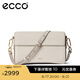 愛步（ECCO）七夕禮物  單肩包女 輕奢休閑簡約通勤斜挎包  大號方包9107776 灰褐色910777690387 均碼