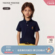 Teenie Weenie Kids小熊童裝25年新男女童經(jīng)典學(xué)院風(fēng)Polo領(lǐng)純棉T恤 藏青色 140cm