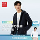 紅豆【店長(zhǎng)推薦】夾克男廳局風(fēng)彈力25春新品可脫卸帽外套男爸爸裝中年 B5藏青色 M 170/88A