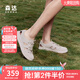 森達(dá)羅馬涼鞋女款2025夏新商場(chǎng)同款運(yùn)動(dòng)風(fēng)休閑豬籠鞋4CFQ1BK5 米色 37