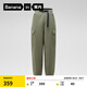 蕉內(nèi)（Bananain）熱皮502+女士工裝長(zhǎng)褲子束腳休閑運(yùn)動(dòng)寬松保暖24秋冬季款女裝衣服 霧墨綠 M