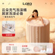 娜拉之夏（LALAPERCARE）云朵充氣泡澡桶可折疊洗澡桶浴桶兒童大人家用沐浴桶浴缸七夕禮物 可愛(ài)粉~云朵泡澡桶+高端置物架