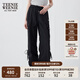Teenie Weenie小熊女裝休閑褲2025夏季新款簡(jiǎn)約時(shí)尚寬松戶外工裝褲 黑色 M