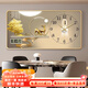 墨派餐廳裝飾畫(huà)帶鐘表萬(wàn)年歷電子鐘掛畫(huà)客廳家用時(shí)尚日歷表時(shí)鐘壁畫(huà) 福祿呈祥 120*60cm晶瓷