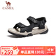 駱駝（CAMEL）魔術(shù)貼沙灘戶(hù)外徒步登山男士休閑涼鞋 G15M307028 夜黑色 42