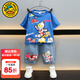 G.DUCKKIDS小黃鴨聯(lián)名兒童奧特曼衣服套裝男童夏裝寶寶短袖t恤牛仔褲兩件套 藍色套裝 100 尺碼2~3歲【 90-100cm】
