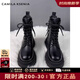 CAMILA KSENIA英倫風(fēng)馬丁靴女2025新款秋冬時(shí)尚真皮短靴女厚底爆款小個(gè)子單靴子 黑色 37