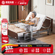 添康1.3米加寬護理床家庭用老年電動(dòng)床多功能升降老人病床智能康復床 分段木護欄【胡桃木色】【內寬1.2米】