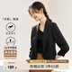 尚都比拉秋季高級感西服女帶肩墊職業(yè)通勤風休閑小個子短款西裝 黑色 L