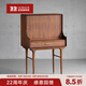 NORHOR北歐表情/進(jìn)口中古復(fù)古風(fēng)/E10實(shí)木風(fēng)琴卷簾門化妝鏡梳妝臺梳妝凳G 梳妝臺胡桃木色 現(xiàn)貨